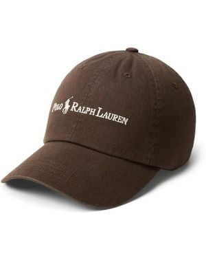 Polo Ralph Lauren Accessoires ,Bruin ,Katoen Klassieke Sportpet