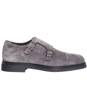 Florsheim Tower Suede Cap Toe Double Monk - Grau