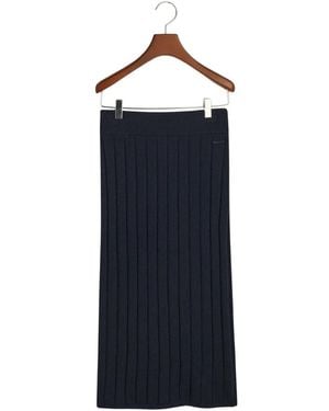 GANT Wollrock mit breiten rippen - Blau