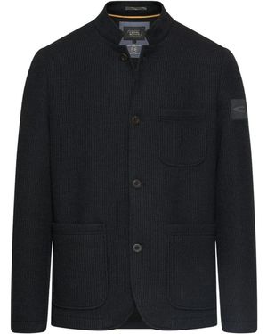 Camel Active Jassen ,Blauw ,Wol Indoor Blazer Met Opstaande Kraag - Zwart
