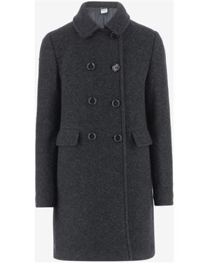 Aspesi Double-Breasted Coats - Blauw