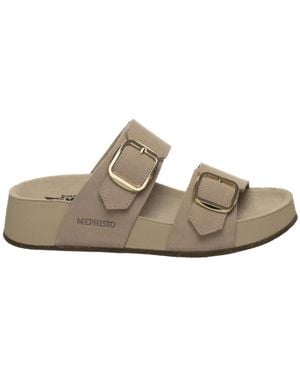 Mephisto Schoenen ,Leer Bayane Sandvel - Metallic