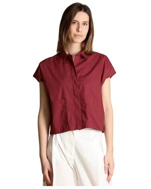 Niu Boxy Mouwloos Shirt - Rood