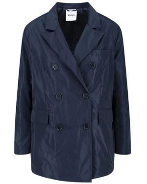 Aspesi Double-Breasted Coats - Azul