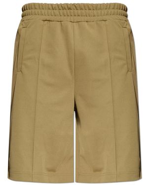 Palm Angels Shorts Met Verticale Stiksels Op De Benen - Groen