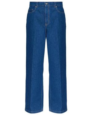 Maison Kitsuné Wide Leg Jeans - Blau