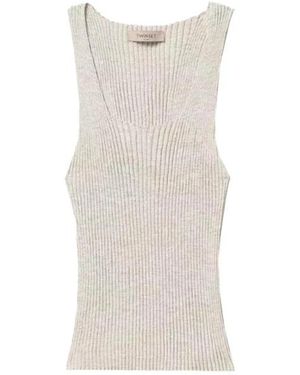 Twinset Sleeveless Tops - White