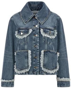 Ganni Denim Jackets - Azul
