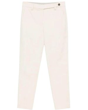 Brunello Cucinelli Broeken ,Katoen Slim-Fit Broek - Naturel