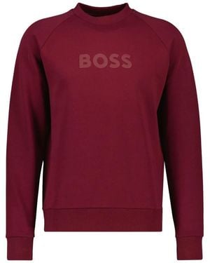 BOSS Hoodies & Sweatvesten ,Rood ,Katoen Salbo Sweatshirt