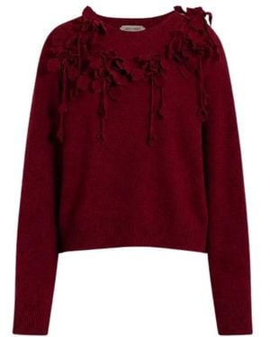 Alberta Ferretti Round-Neck Knitwear - Rojo