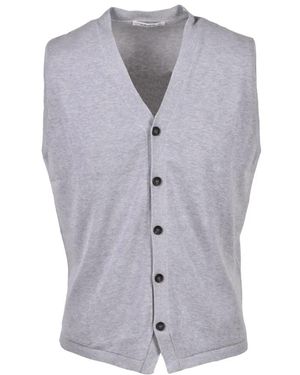 Kangra Gilet in maglia di cotone - Grigio