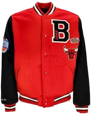 Mitchell & Ness Bomber Jackets - Red