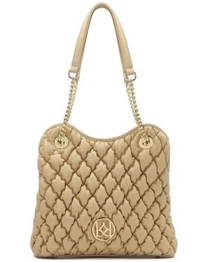 Kazar Weiche Gesteppte Lederhandtasche - Mettallic