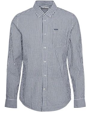 Barbour Blau Gestreiftes Langarmhemd