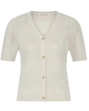 FABIENNE CHAPOT Heart Button Cardigan Maddy - Weiß