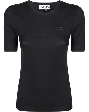 Ganni T-Shirts - Black