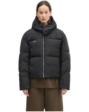 PANGAIA Kapuzen-Pufferjacke - Schwarz