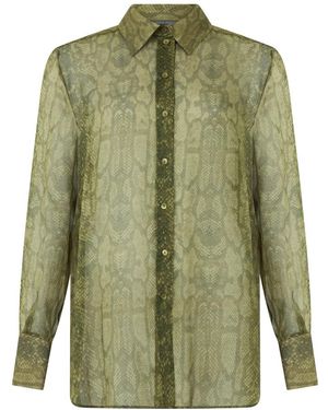 Alberta Ferretti Lange Mouwen Shirt - Groen