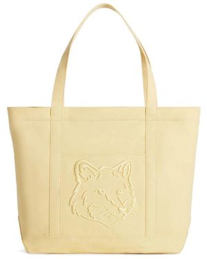 Maison Kitsuné Tassen ,Maison Kitsune' Bags - Geel