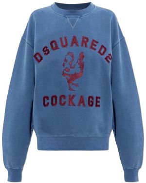 DSquared² Logo Sweatshirt - Blau
