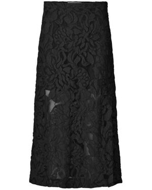 Rabens Saloner Midi Skirts - Black