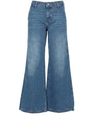 Ermanno Scervino Jeans ,Blauw ,Denim Wide-Leg Jeans