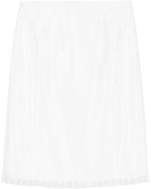 DUNST Rokken ,Wit ,Polyester H-Line Laced Midi Skirt