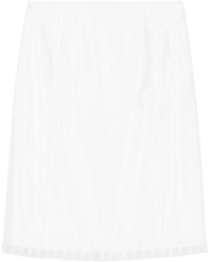 DUNST Rokken ,Wit ,Polyester H-Line Laced Midi Skirt
