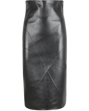 Sportmax Leather Skirts - Grey