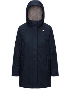 K-Way Sophie Twill Soft Beaver Jacket - Blauw