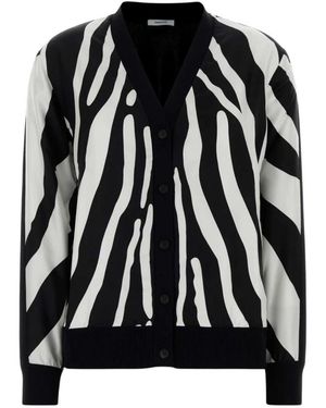 Ferragamo Truien & Vesten ,Veelkleurig ,Viscose Cardigan - Zwart
