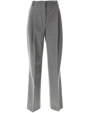 Vivetta Broeken ,Grijs ,Polyester Light Wool Trouser