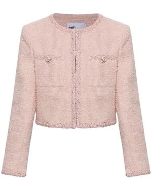 Self-Portrait Tweed Jackets - Pink