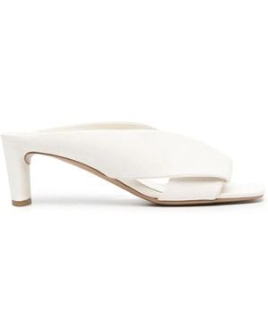Roberto Del Carlo Heeled Mules - Bianco