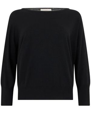 Slowear Trui Met Wijde Kraag - Zwart