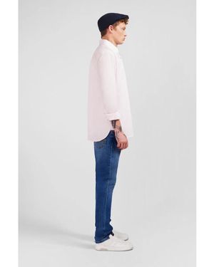 Eden Park Overhemden ,Roze ,Katoen Chemise - Wit