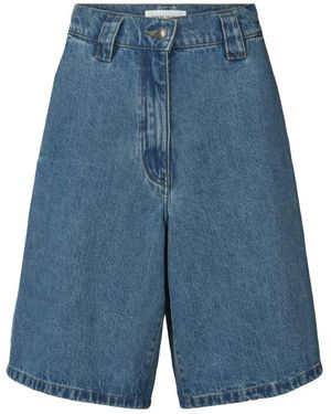 Rabens Saloner Denim Shorts - Blu