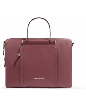 Piquadro Expandable Slim Laptop Bag - Paars