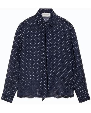 Ermanno Scervino Overhemden ,Blauw ,Viscose Blouse