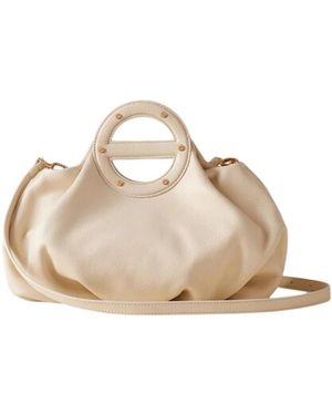 Borbonese Tassen ,Katoen Bauletto Mini Vis A Vis - Naturel