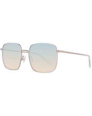 Comma, Accessoires ,Roze ,Vierkante Zonnebril - Wit