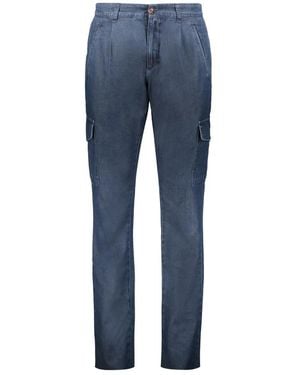 Moorer Slim-Fit Trousers - Blue