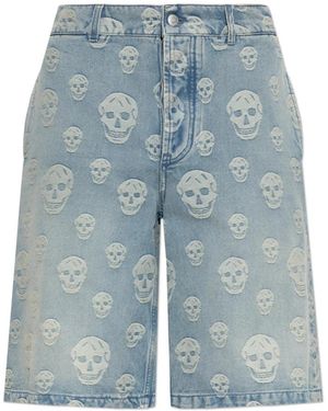 McQueen Denim Shorts - Azul