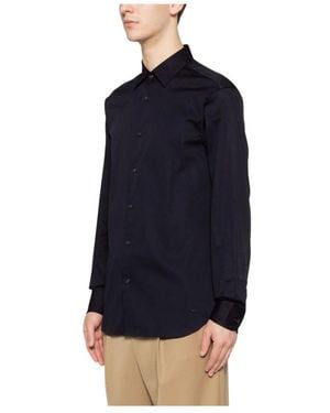 Emporio Armani Pima Baumwoll Stretch Hemd - Blau