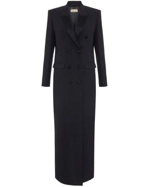 Elisabetta Franchi Schwarzer Taillierter Mantel