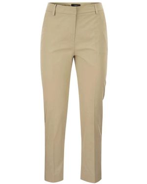 Weekend by Maxmara Broeken ,Katoen Slim Fit Broeken - Naturel