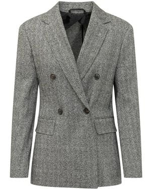 Max Mara Jassen ,Grijs ,Katoen Cresta Blazer