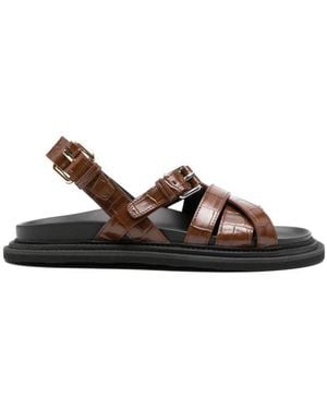 Moschino Flache Sandalen - Braun