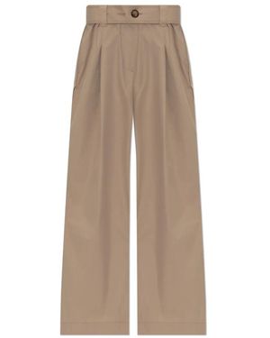 Moncler Wide Trousers - Natural